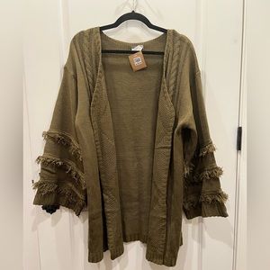 EARTHBOUND olive green Cardigan